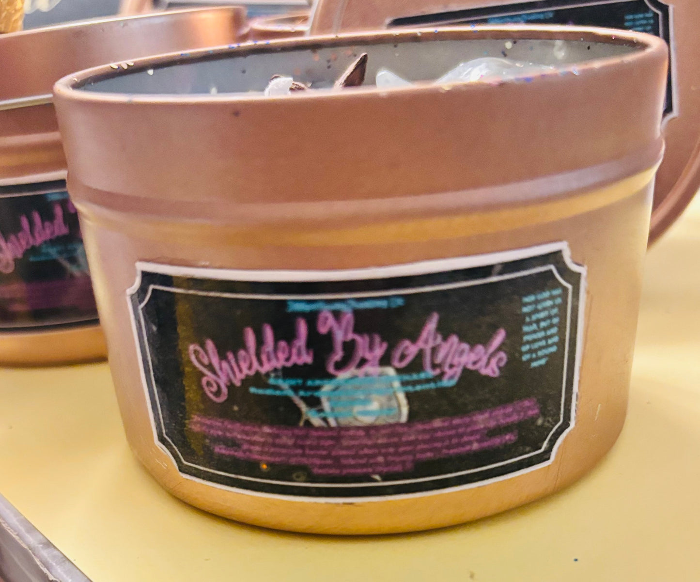 “Shielded By Angels” ( Protection/Purification/Peace Intention Aromatherapy Candle)