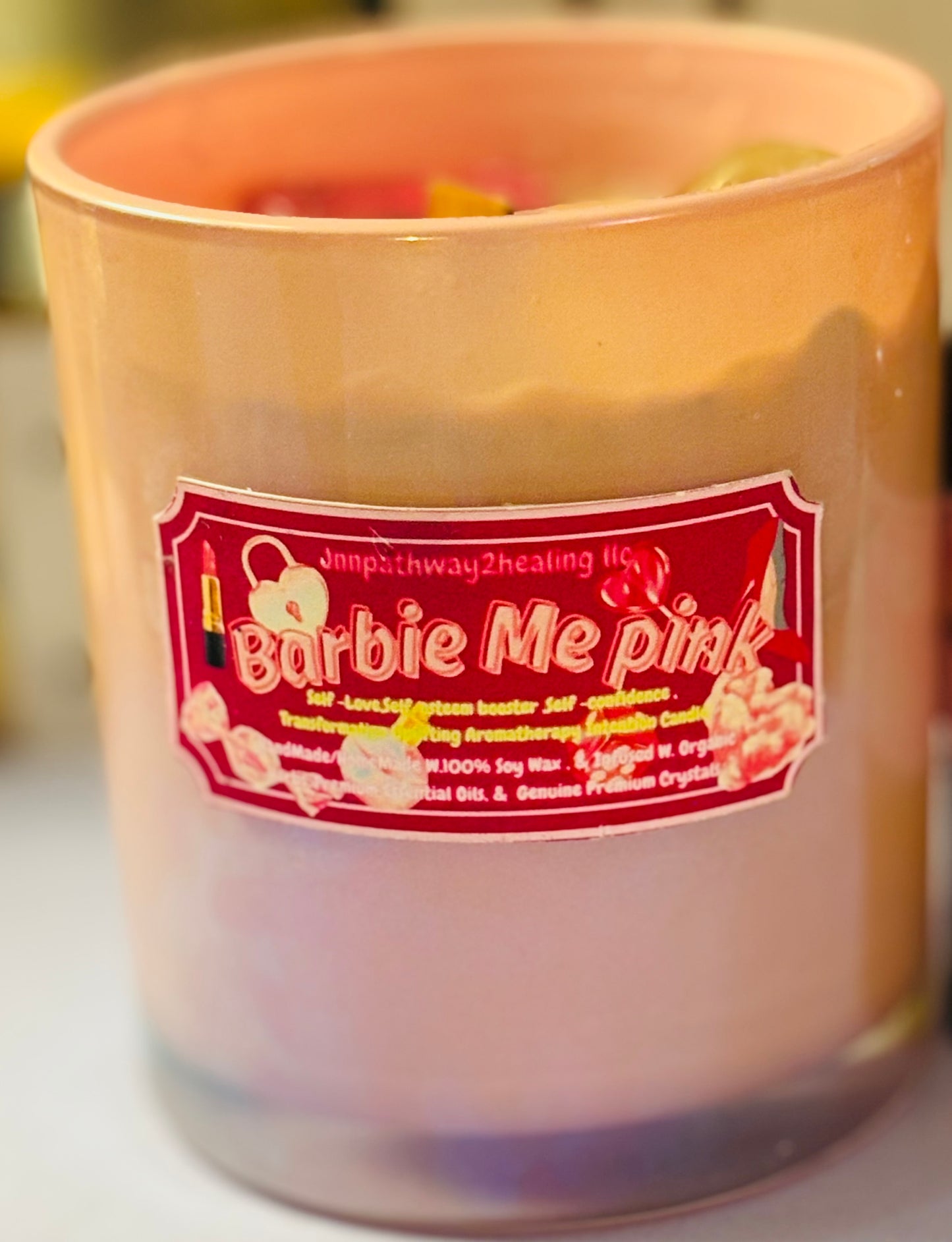 “Barbie Me Pink” (Self-Confidence,Self-Love/Care , Self-Discovery Aromatherapy Intention Candle)