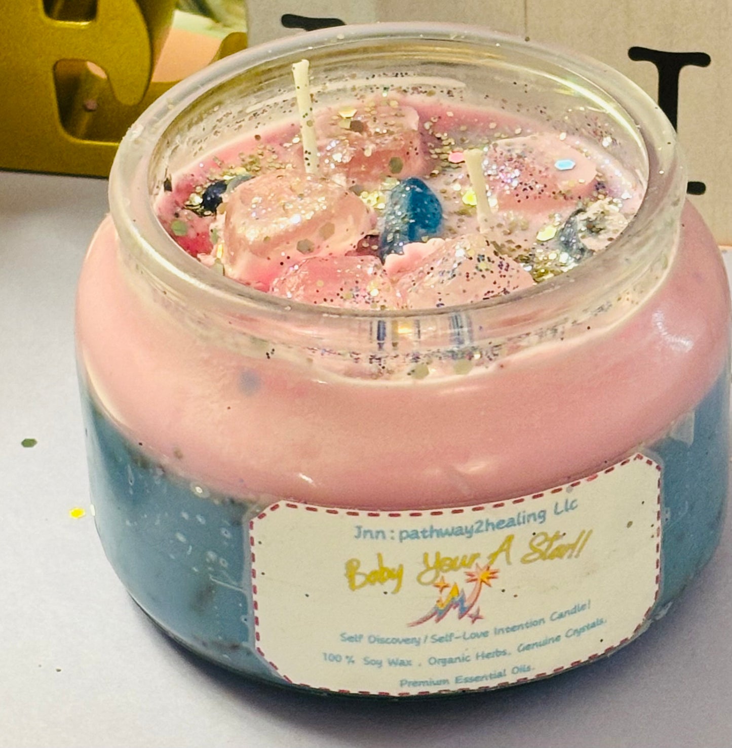 “Baby Your a star” (Self-Confidence,Self-Discovery,Self-Love& Inner Strength Aromatherapy Intention Candle)