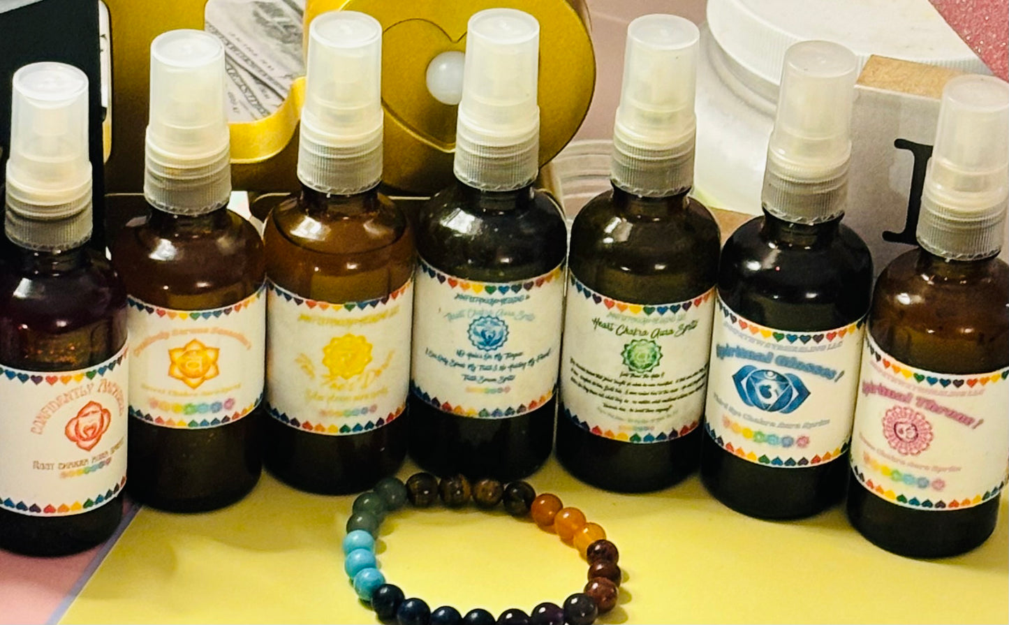 Confidently Divinely Anchored (Root Chakra ) Purification/Protection Aura intention Spritz!! *picture shown of our actual product label*