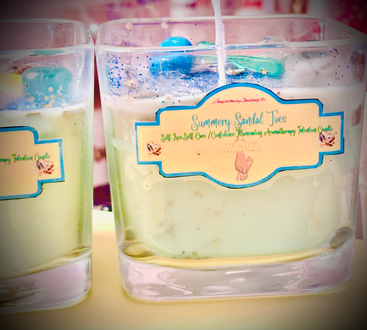 “Summery Sandal Toes” (Self-Confidence /Self -love & Care Aromatherapy Intention Candle)